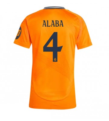 Real Madrid David Alaba #4 Segunda Equipación Mujer 2024-25 Manga Corta